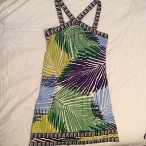 NWT BCBGMaxAzria XXS tropical print dress